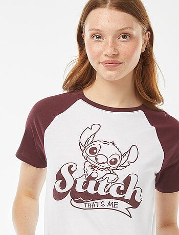 T-shirt de manga raglã 'Stitch'