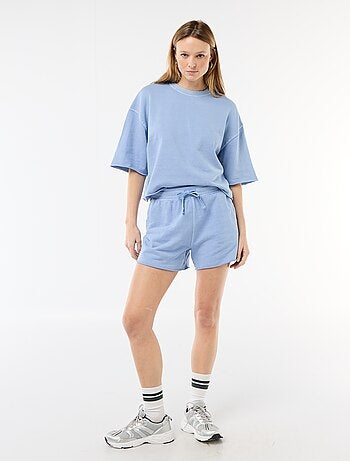 T-shirt de mangas 3/4 em French Terry