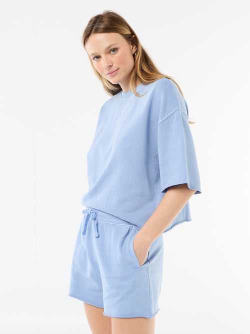 T-shirt de mangas 3/4 em French Terry - Kiabi