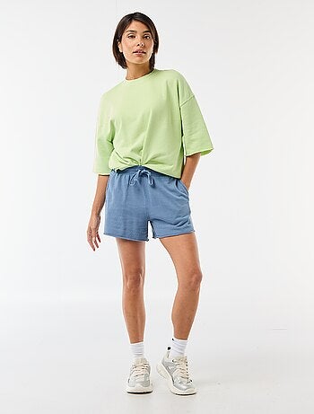 T-shirt de mangas 3/4 em French Terry