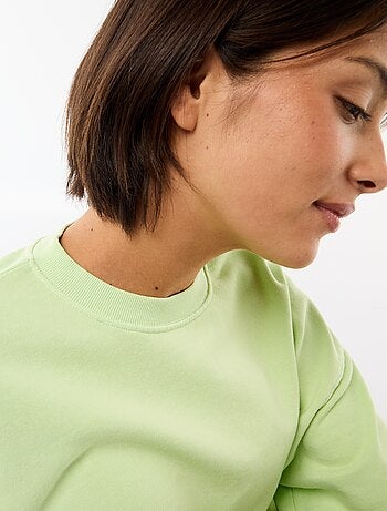 T-shirt de mangas 3/4 em French Terry