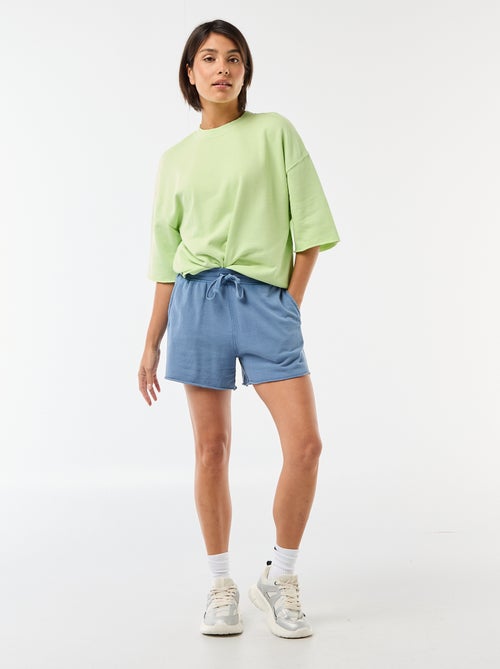 T-shirt de mangas 3/4 em French Terry - Kiabi