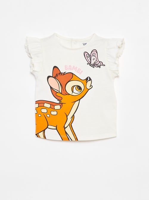 T-shirt de mangas com folhos 'Disney' - Kiabi