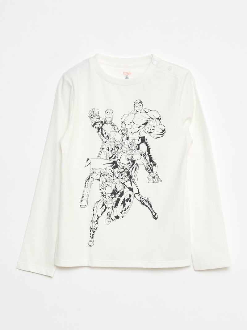 T-shirt de mangas compridas - Avengers - So Easy Branco - Kiabi