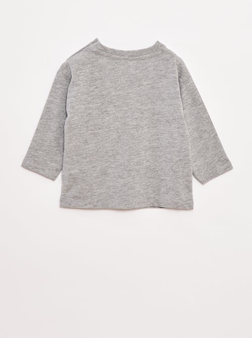 T-shirt de mangas compridas com bolso no peito - Kiabi T-shirt de mangas compridas com bolso no peito - Kiabi