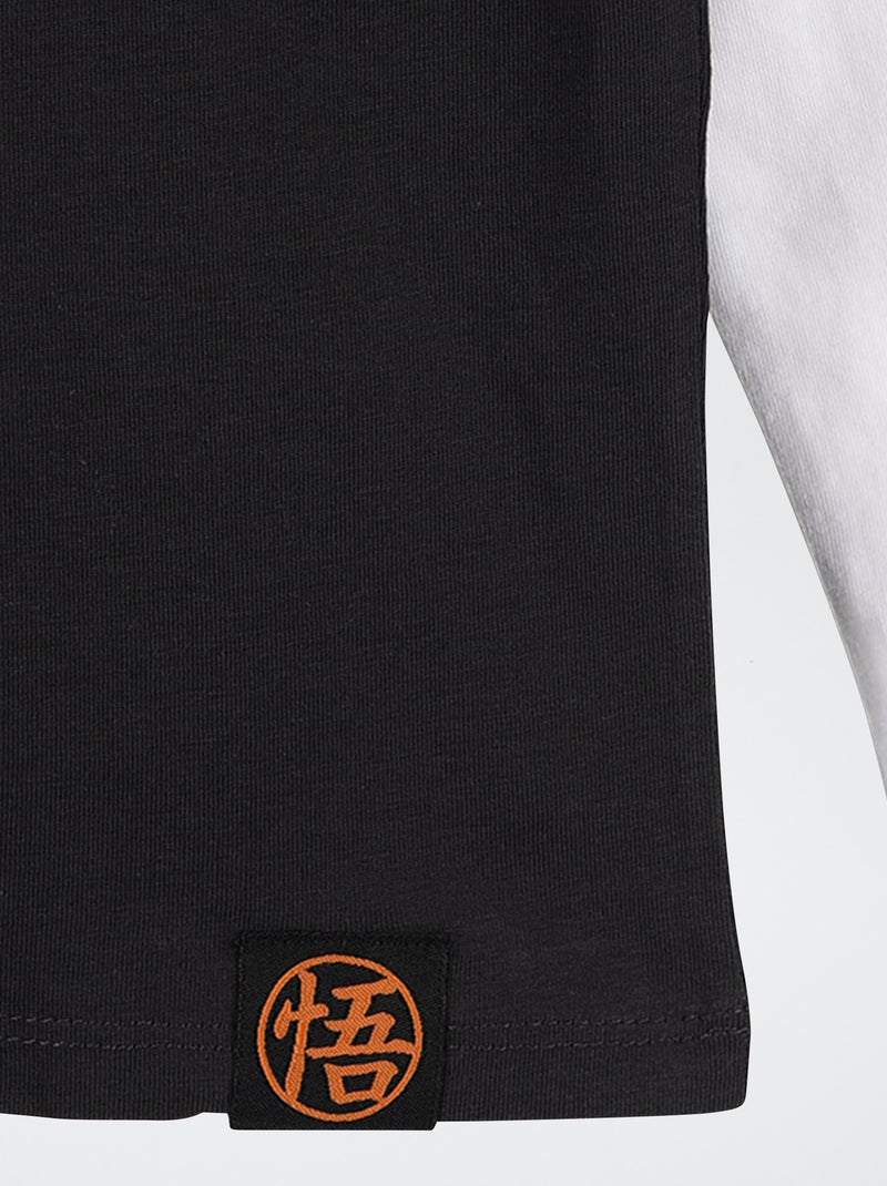 T-shirt de mangas compridas com efeito 2 em 1 'Dragon Ball Z' Preto - Kiabi