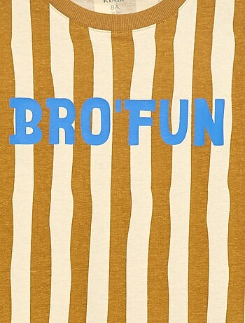 T-shirt de mangas compridas com estampado 'brother'