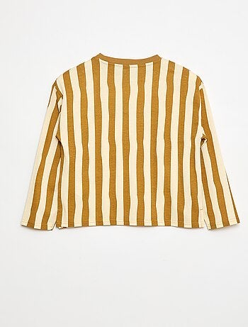 T-shirt de mangas compridas com estampado 'brother'