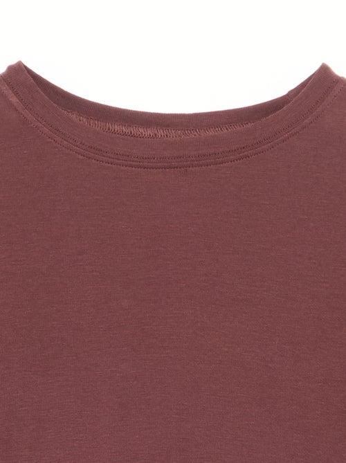 T-shirt de mangas compridas de lã misturada - Kiabi