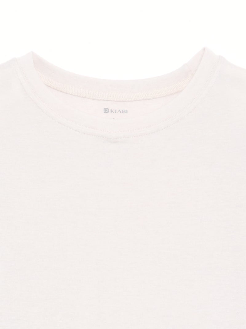 T-shirt de mangas compridas de lã misturada Cinza - Kiabi