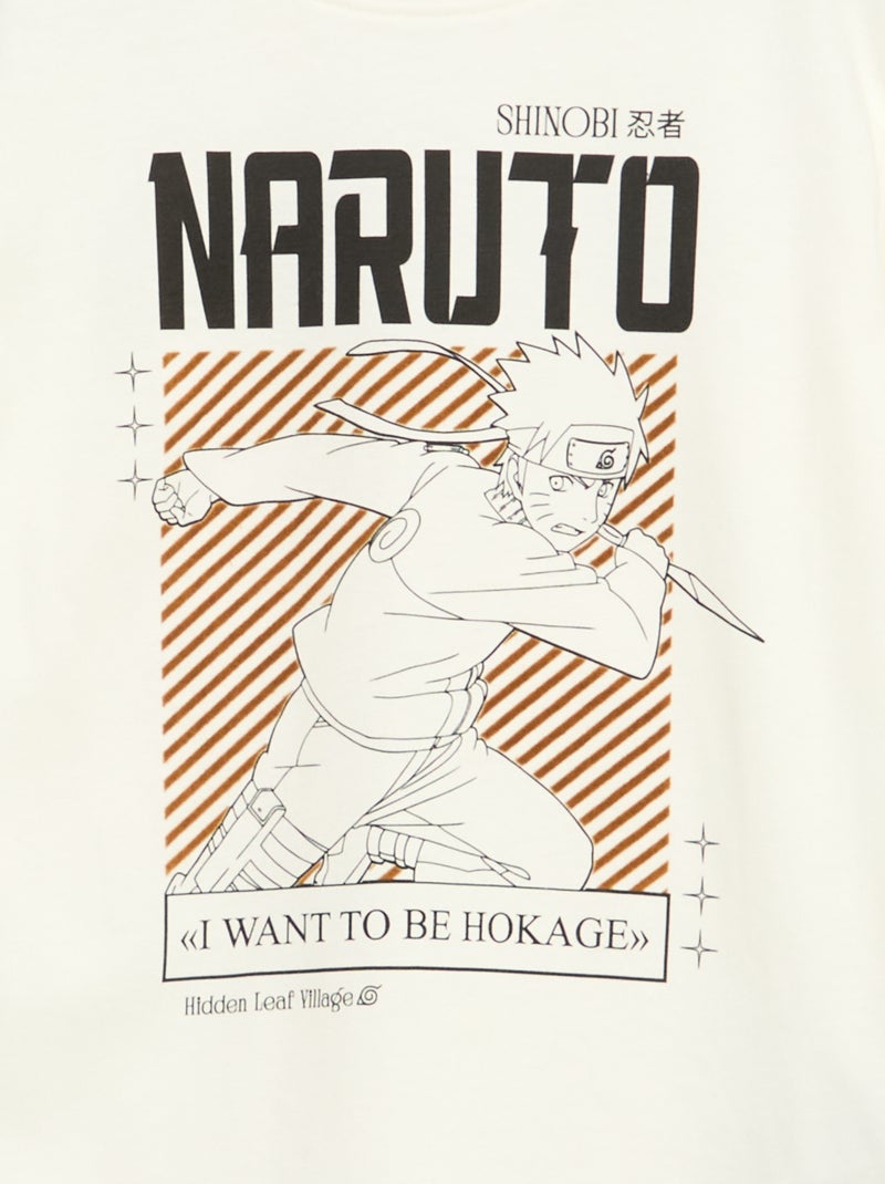 T-shirt de mangas compridas 'Naruto' Branco - Kiabi