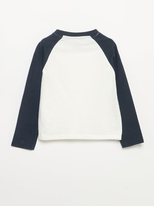 T-shirt de mangas compridas raglan - Kiabi