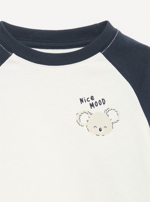 T-shirt de mangas compridas raglan - Kiabi