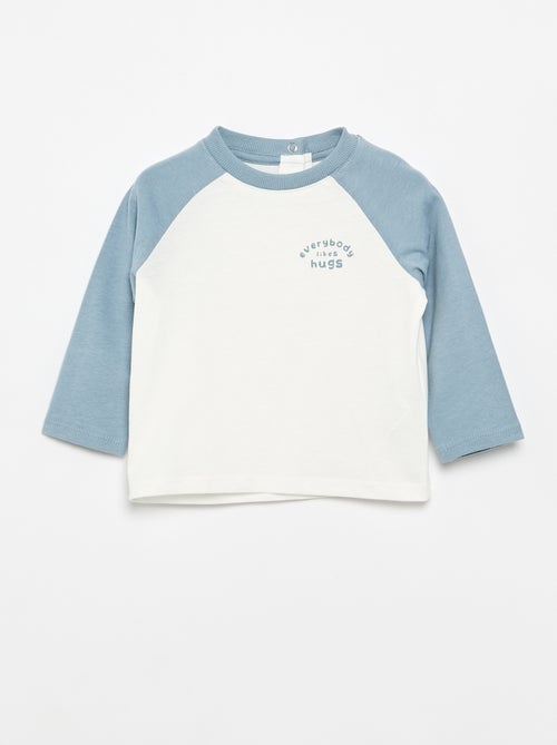 T-shirt de mangas compridas raglan - Kiabi