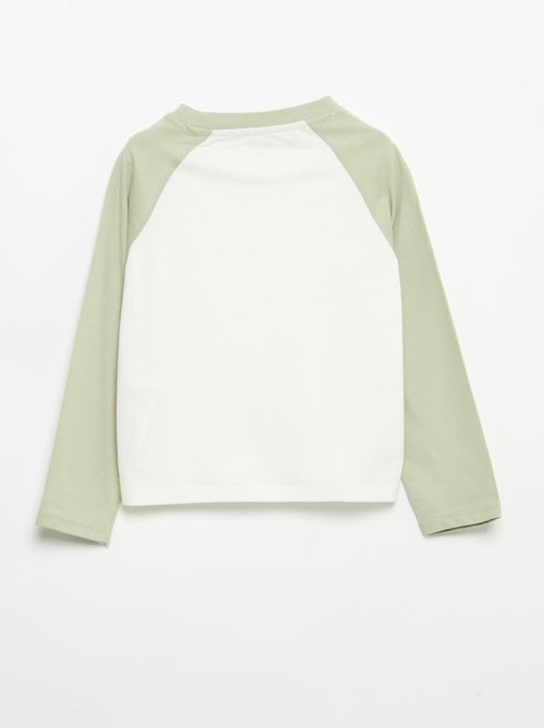 T-shirt de mangas compridas raglan - Kiabi