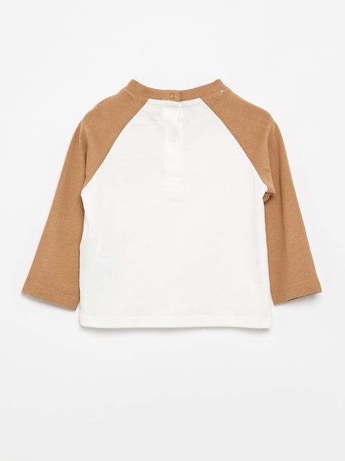 T-shirt de mangas compridas raglan - Kiabi
