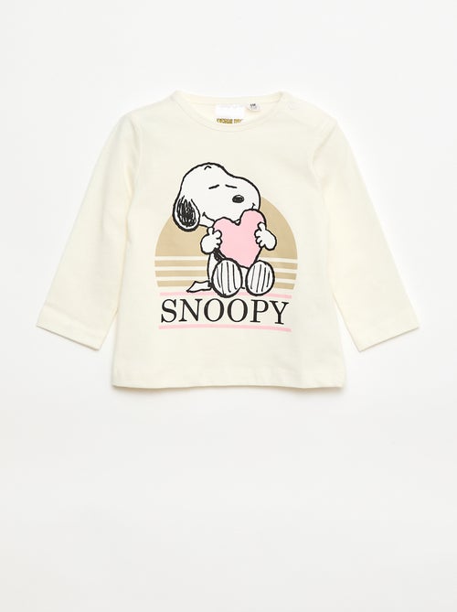 T-shirt de mangas compridas 'Snoopy' - Kiabi