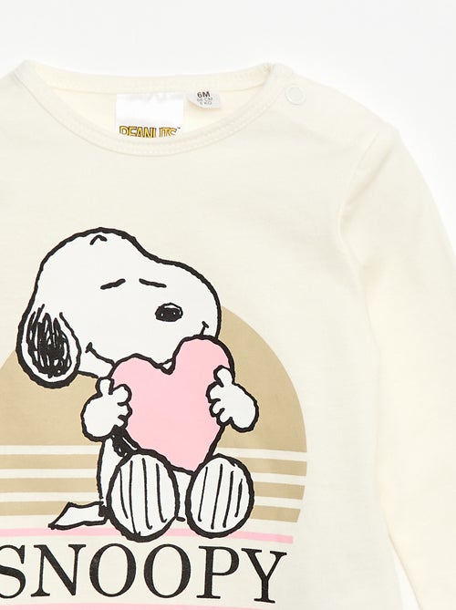 T-shirt de mangas compridas 'Snoopy' - Kiabi