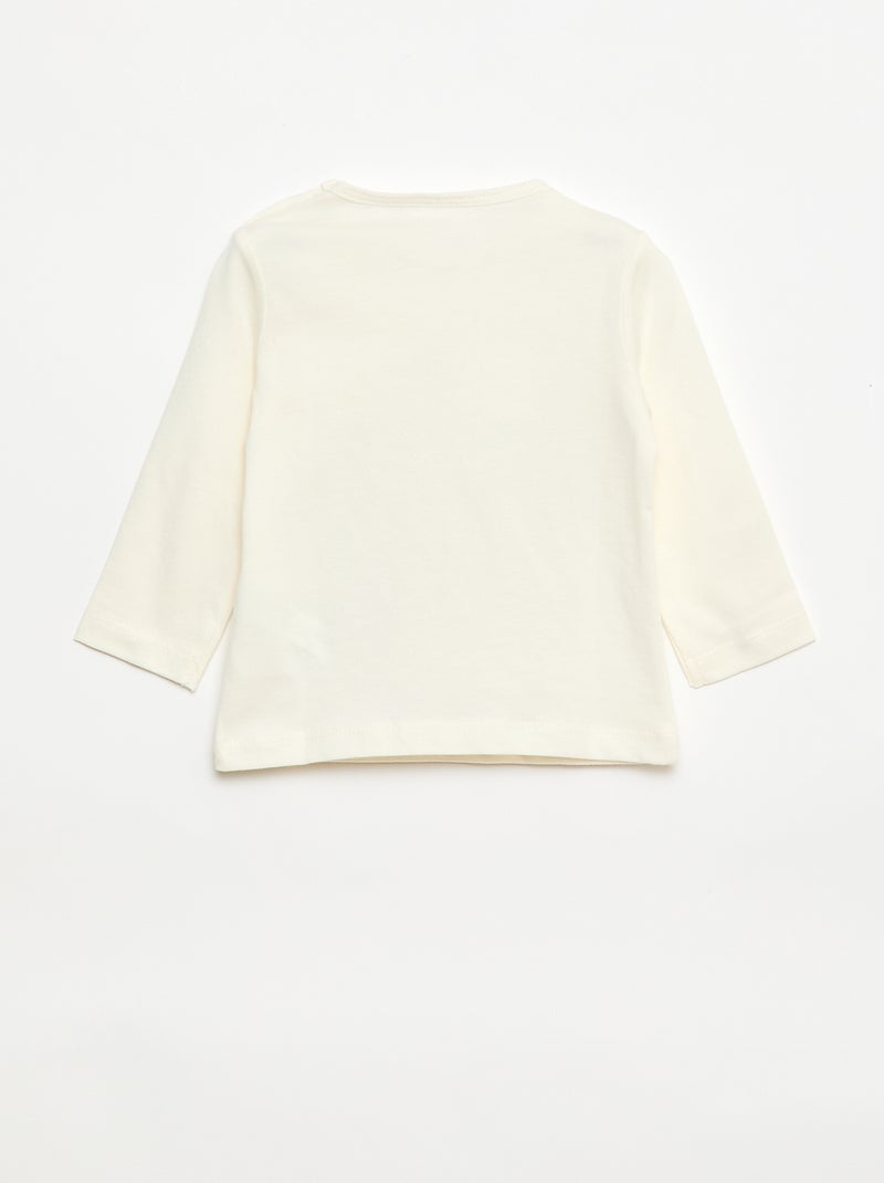 T-shirt de mangas compridas 'Snoopy' Branco - Kiabi