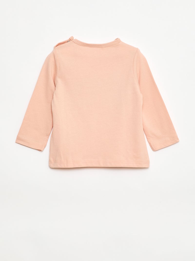 T-shirt de mangas compridas 'Snoopy' Rosa - Kiabi