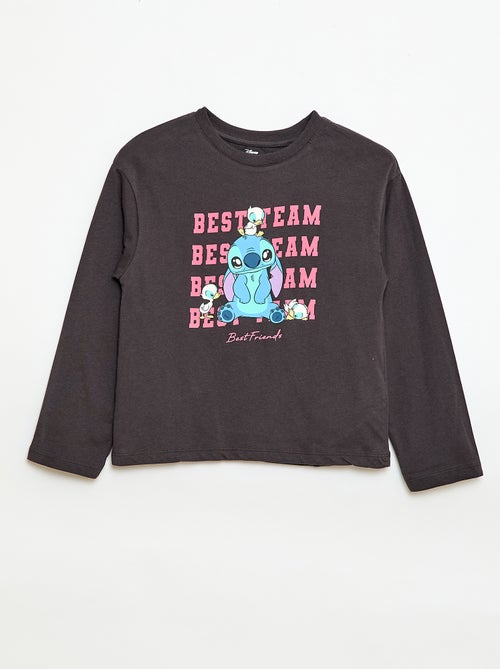 T-shirt de mangas compridas 'Stitch' - Kiabi