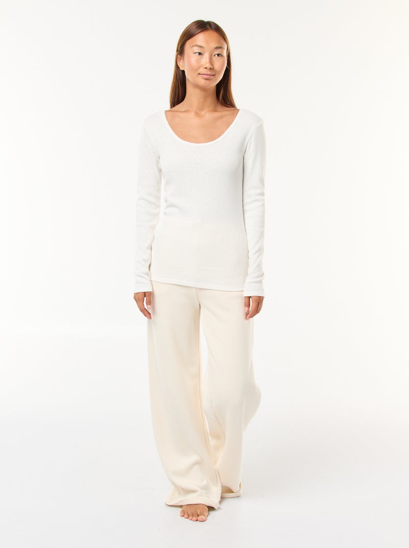 T-shirt de mangas compridas termorregulador Branco - Kiabi