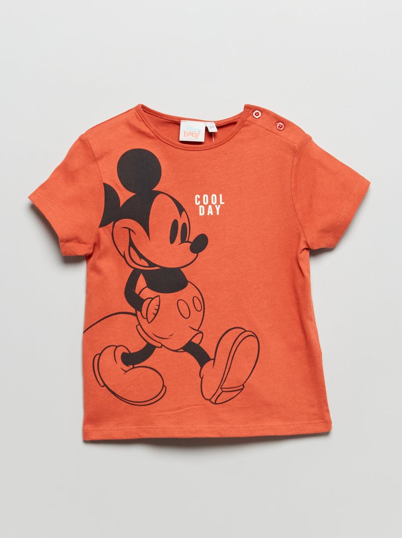 T-shirt de mangas curta 'Mickey' 'Disney' ROXO - Kiabi