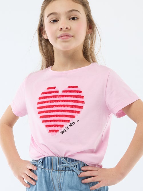T-shirt de mangas curtas com animação - Kiabi