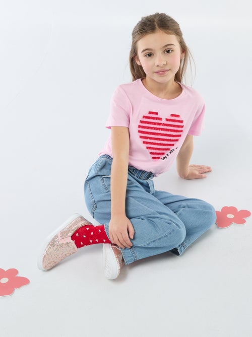 T-shirt de mangas curtas com animação - Kiabi