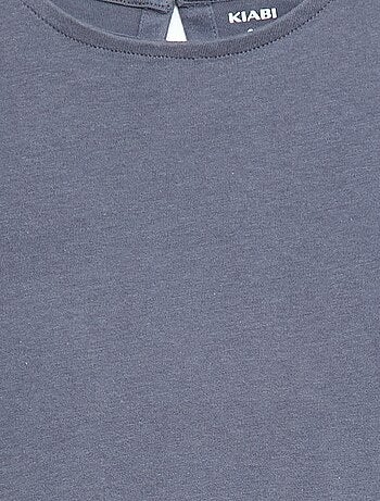 T-shirt de mangas curtas com bordado inglês