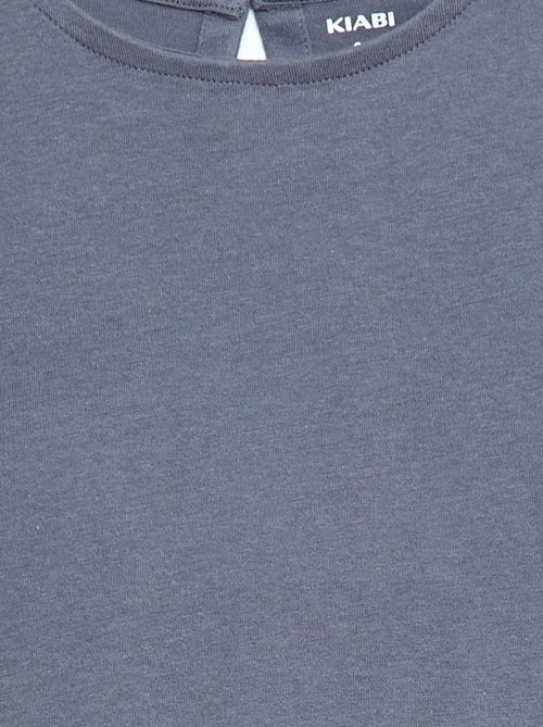 T-shirt de mangas curtas com bordado inglês - Kiabi