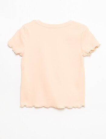 T-shirt de mangas curtas com forma rendada