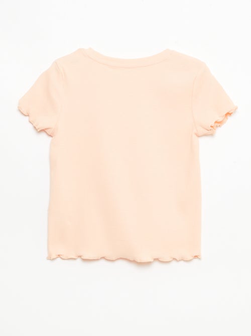 T-shirt de mangas curtas com detalhe vazado - Kiabi