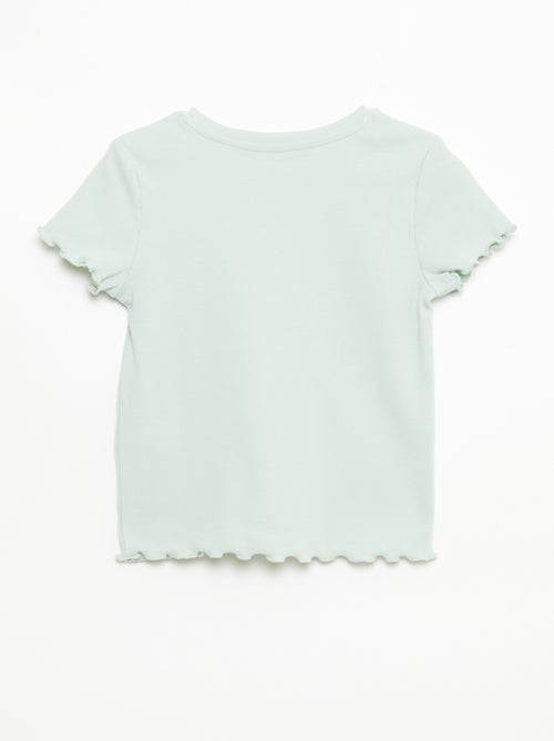 T-shirt de mangas curtas com detalhe vazado - Kiabi