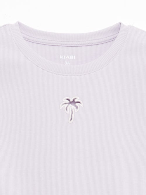 T-shirt de mangas curtas com detalhe vazado - Kiabi