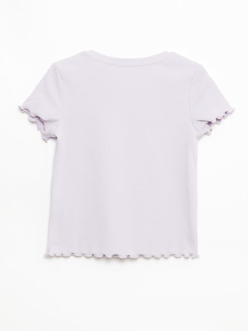 T-shirt de mangas curtas com detalhe vazado - Kiabi