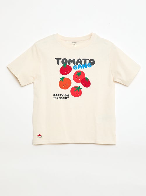 T-shirt de mangas curtas com estampado - Kiabi