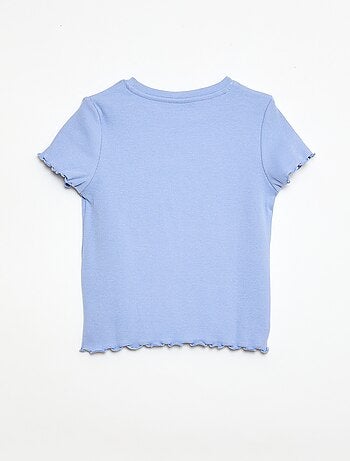 T-shirt de mangas curtas com forma rendada