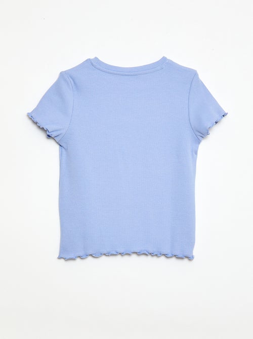 T-shirt de mangas curtas com forma rendada - Kiabi