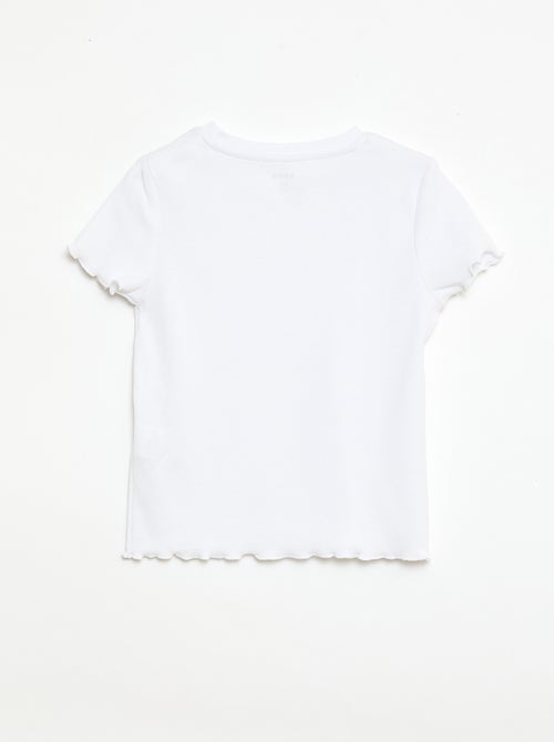 T-shirt de mangas curtas com forma rendada - Kiabi