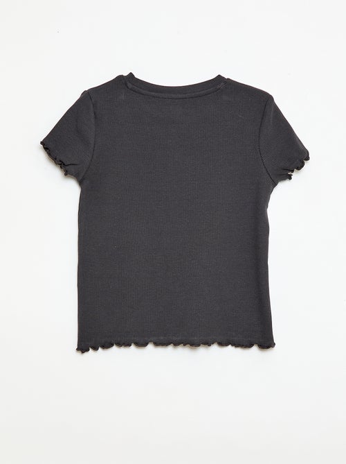 T-shirt de mangas curtas com forma rendada - Kiabi