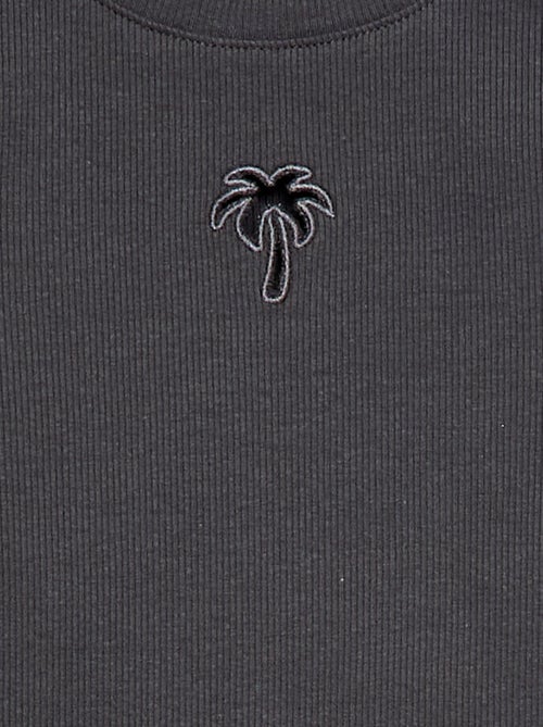 T-shirt de mangas curtas com forma rendada - Kiabi