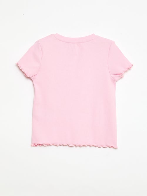 T-shirt de mangas curtas com forma rendada - Kiabi