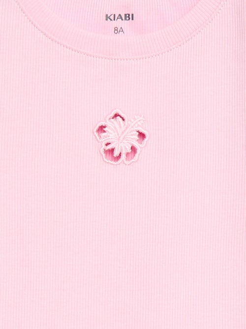 T-shirt de mangas curtas com forma rendada - Kiabi