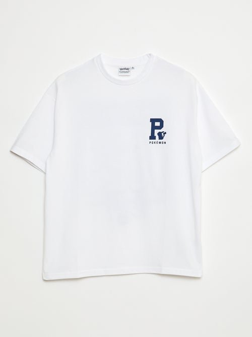 T-shirt de mangas curtas estampado frente e verso 'Pikachu' 'Pokémon' - Kiabi