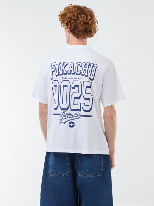 T-shirt de mangas curtas estampado frente e verso 'Pikachu' 'Pokémon' - Kiabi
