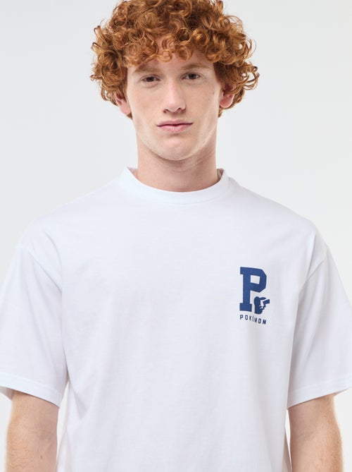 T-shirt de mangas curtas estampado frente e verso 'Pikachu' 'Pokémon' - Kiabi