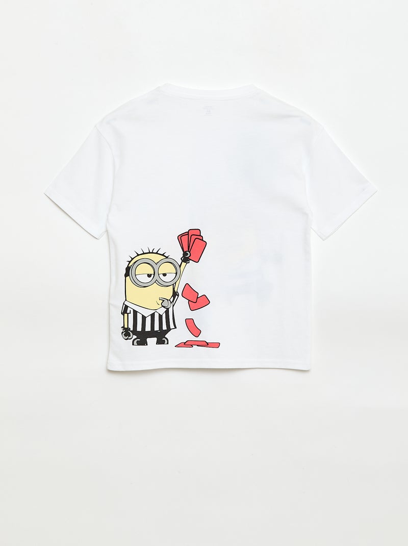 T-shirt de mangas curtas estampado 'Minions' Branco - Kiabi