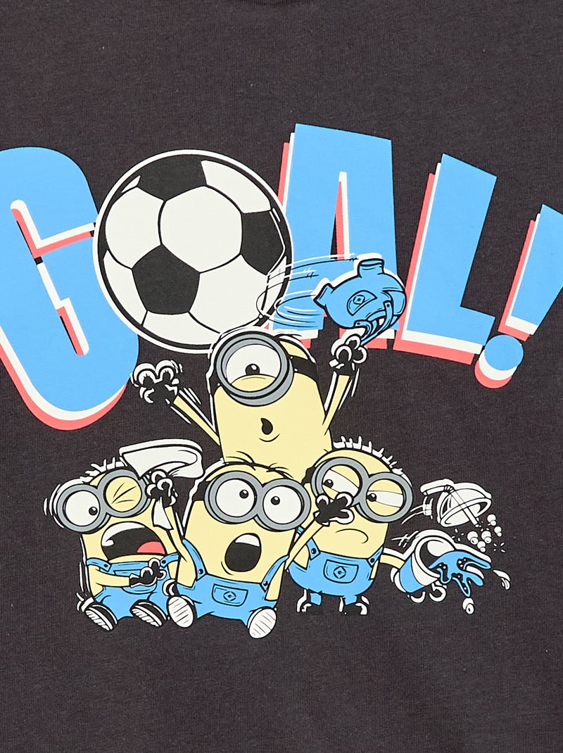 T-shirt de mangas curtas estampado 'Minions' Preto - Kiabi