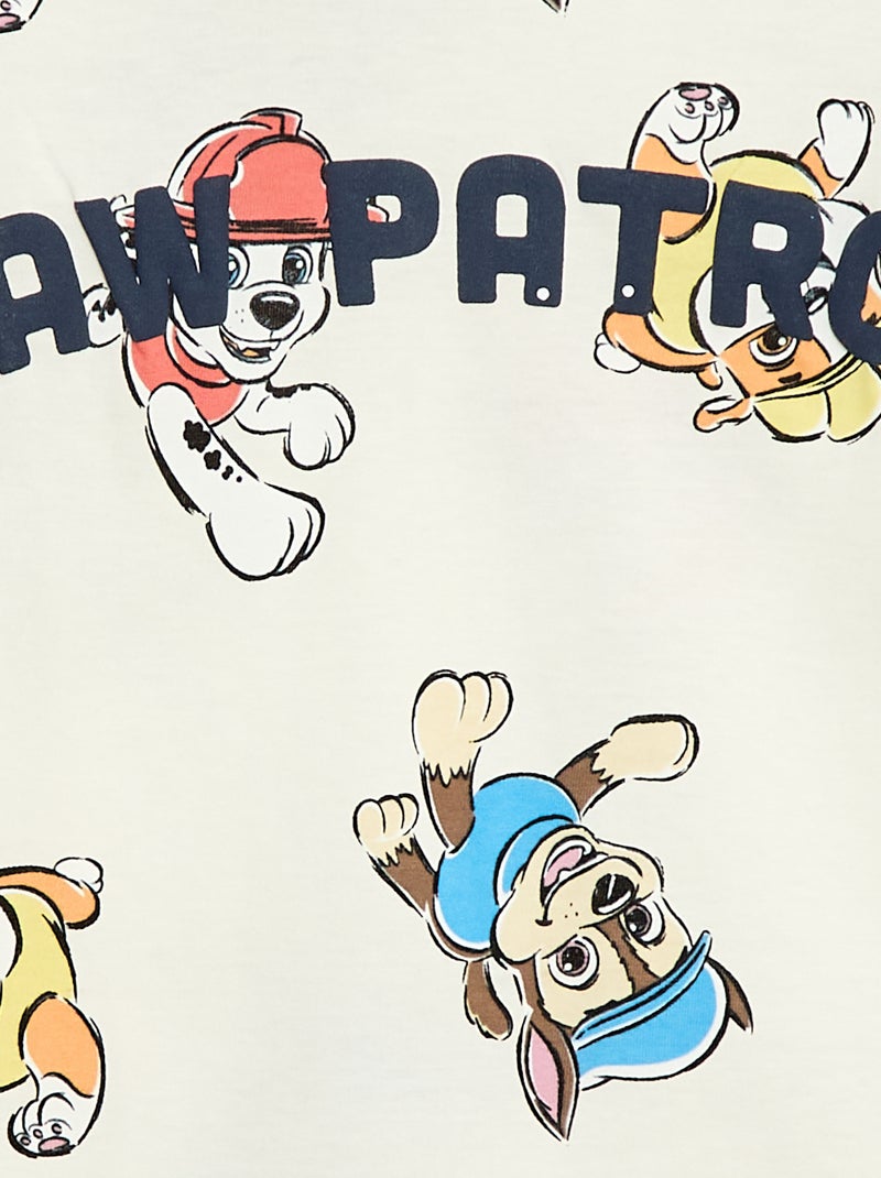 T-shirt de mangas curtas 'Patrulha Pata' Branco - Kiabi